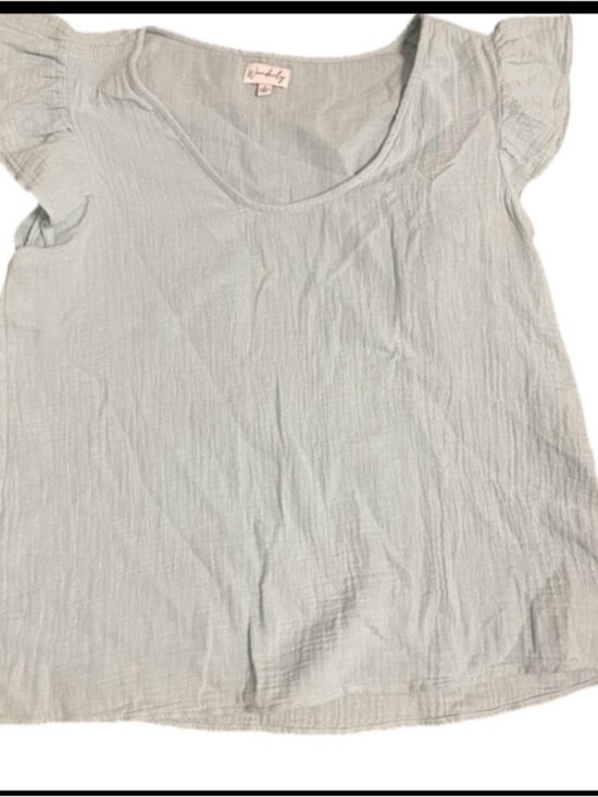 Tops - Light mint Green Flutter Sleeve Tank Top